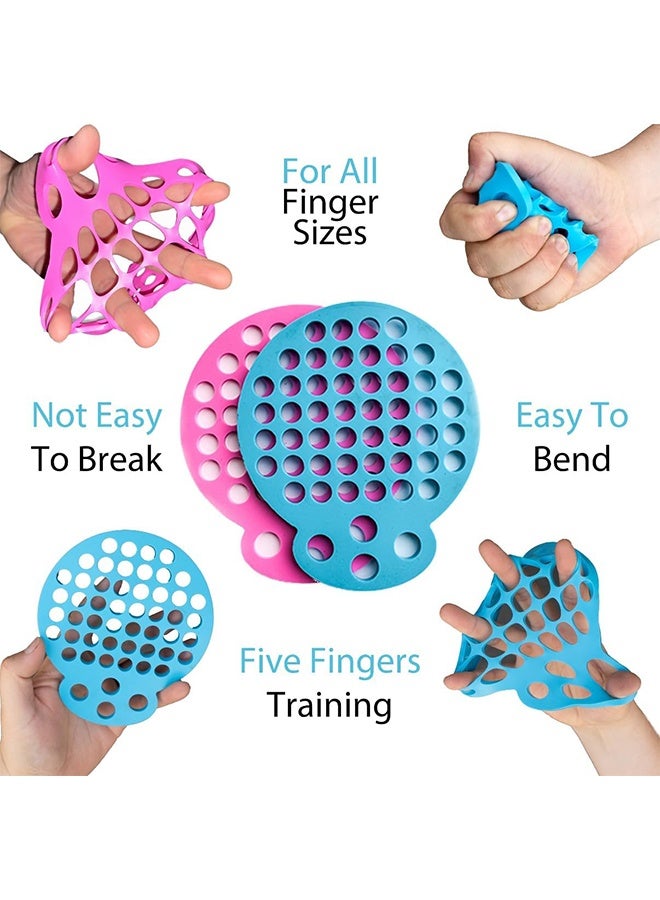 Polish'D 2 Pack Hand Grip Strengthener, Finger Stretcher Hand Therapy Equipment Finger Extension Exerciser for Grip Strength and Physical Therapy | Hand Exercise Web with Various Resistance Levels - Image 2