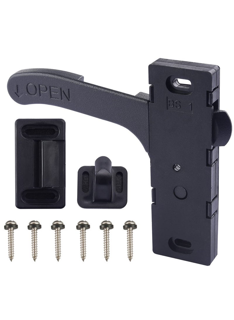 KASTWAVE RV Screen Door Latch Handle Kit, Zinc Alloy Entry Door Latch Hardware Right Hand Handle for Camper, Motorhome, Travel Trailer Right Hand  - Image 1