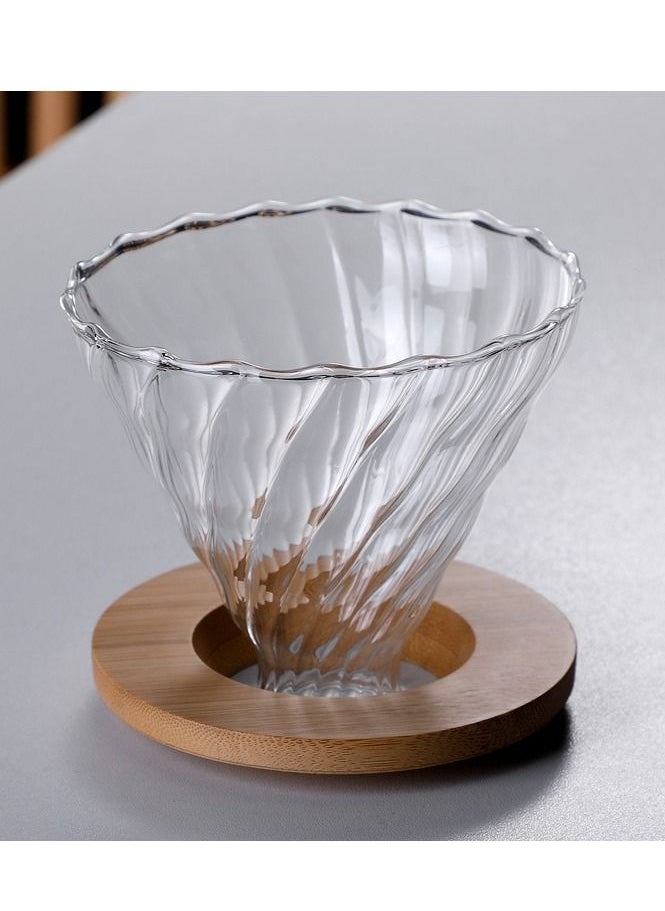V60 Pour Over Coffee Maker Set,600ML Coffee Server With Glass Coffee Dripper, 2 IN 1 Hand Drip Coffee Set Home Or Office,1-4 CUPS