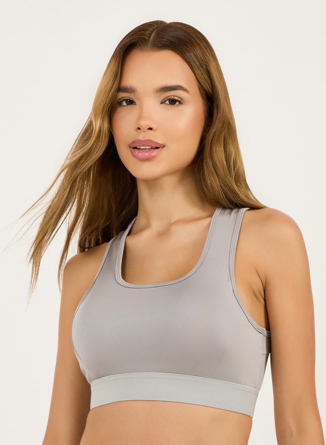 Styli Pack of 3 - Low Back Detail Top, Mesh Sports Bra & Contrast Panel Leggings - Image 4