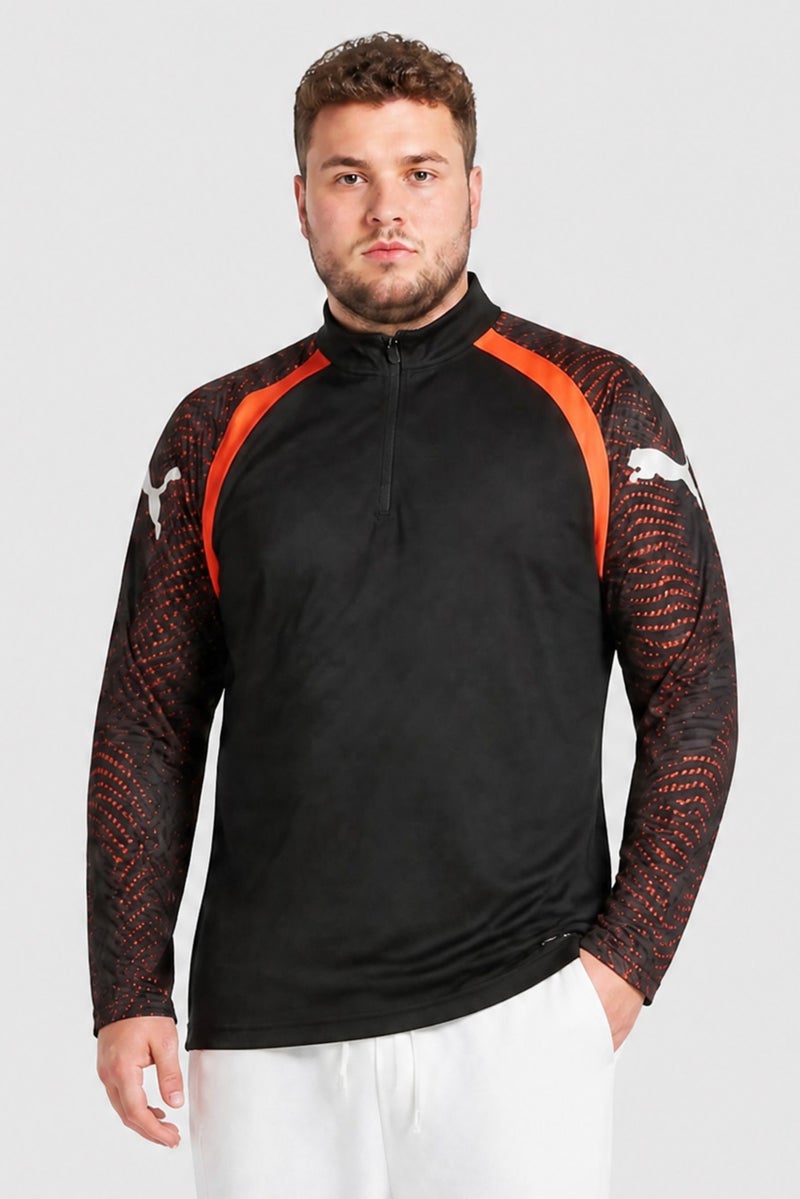 PUMA Men Slim Fit Long Sleeve 1/4 Zip Training T- Shirt, Black - Image 1