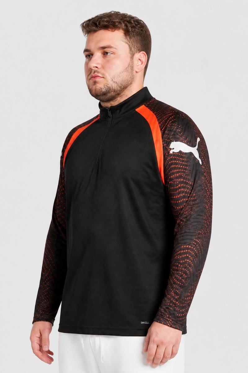 PUMA Men Slim Fit Long Sleeve 1/4 Zip Training T- Shirt, Black - Image 3