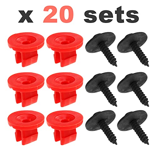 Mtsooning 20 Sets Bottom Shield Fastener, Engine Undertray Cover Clip, Screws Bolt Nut Kit Compatible with Ford C Max S Max - Image 5