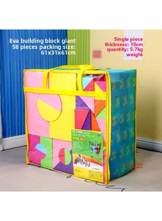 Naughty Castle EVA Blocks. Extra Large Building Blocks. Sponge Soft Blocks For Kidsren. Kindergarten Foam Blocks-Color:8cm Xl 56 Pieces - Image 3