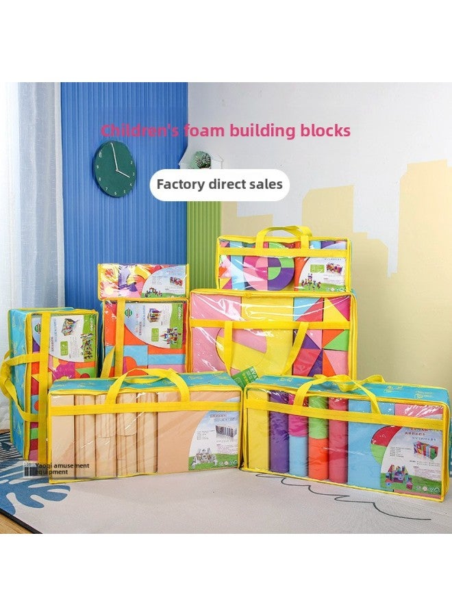 Naughty Castle EVA Blocks. Extra Large Building Blocks. Sponge Soft Blocks For Kidsren. Kindergarten Foam Blocks-Color:8cm Xl 56 Pieces - Image 2