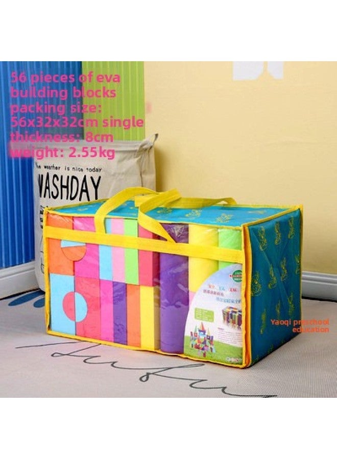 Naughty Castle EVA Blocks. Extra Large Building Blocks. Sponge Soft Blocks For Kidsren. Kindergarten Foam Blocks-Color:8cm Xl 56 Pieces - Image 4