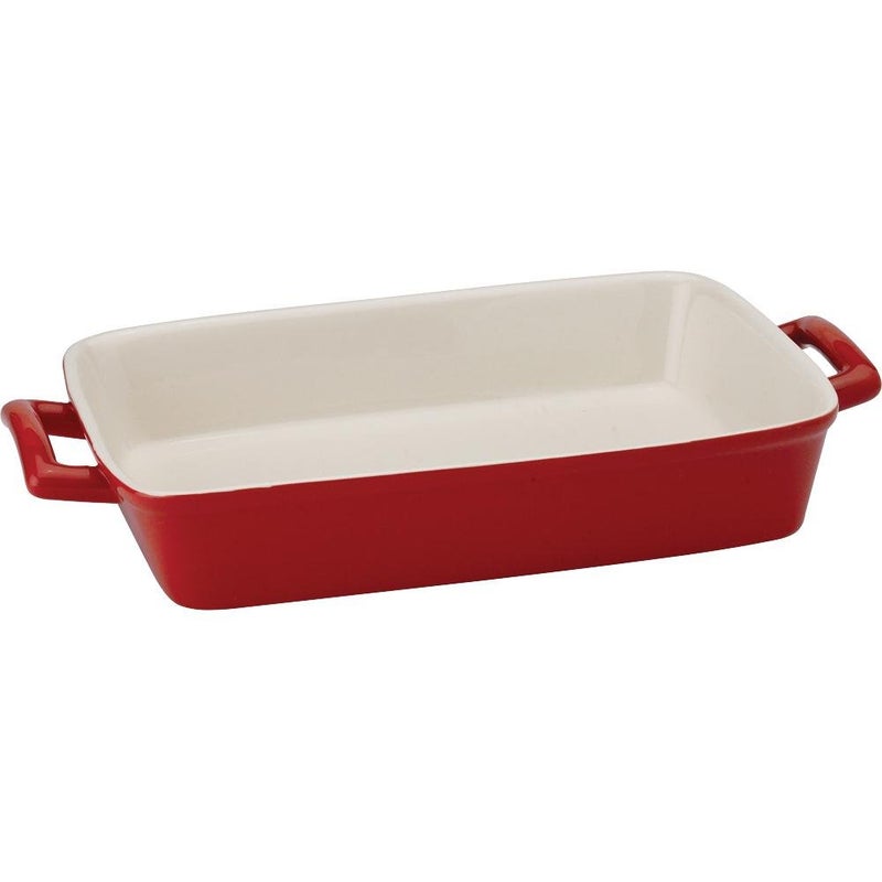Mrs. Anderson's Baking Mrs Andersons Baking Oblong Rectangular Baking Dish Roasting Lasagna Pan Ceramic Rose 13Inches x 9Inches x 25Inches