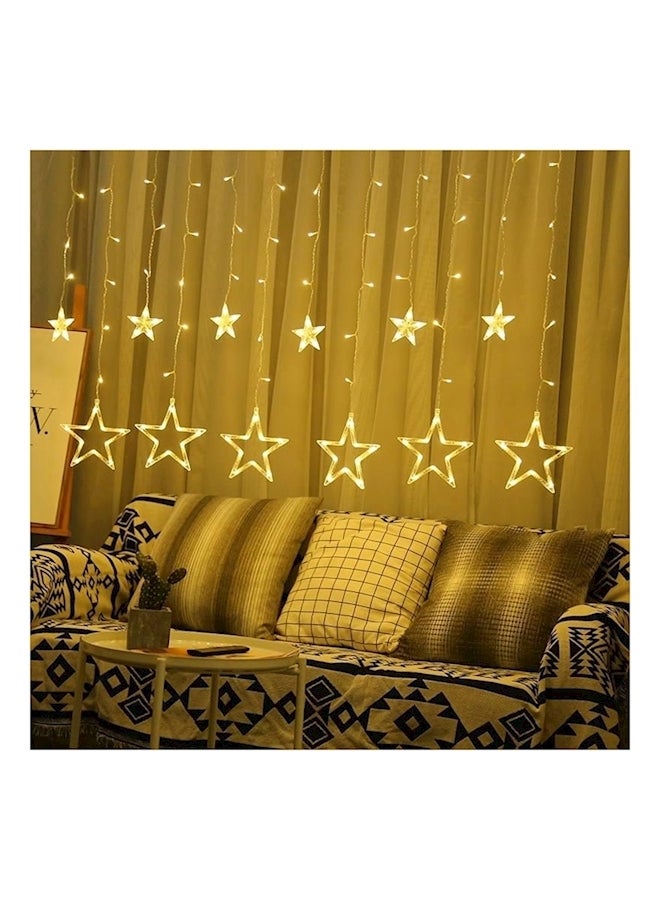 Alyashmac LED Star Shaped Indoor Outdoor Decorative Hanging Lights White 4x0.6+1meter - Image 3