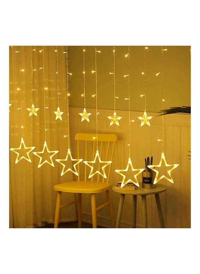 Alyashmac LED Star Shaped Indoor Outdoor Decorative Hanging Lights White 4x0.6+1meter - Image 5