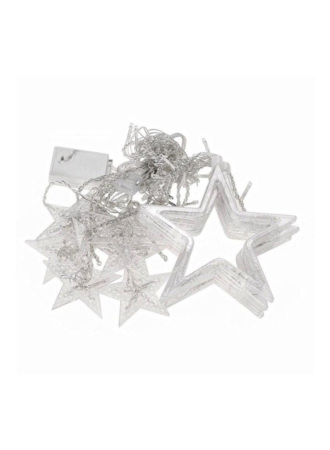 Alyashmac LED Star Shaped Indoor Outdoor Decorative Hanging Lights White 4x0.6+1meter - Image 2