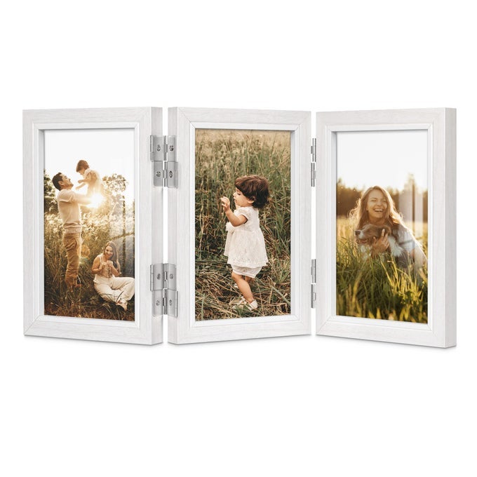 BILDERRAHMEN COLLAGE 10X15 HOLZ WEI 3 BILDER MEHRFACH FOTORAHMEN RAHMEN RUSTIKAL MODERN DEKO FAMILY HOCHZEIT OMA MUTTER FREUND GESCHENK