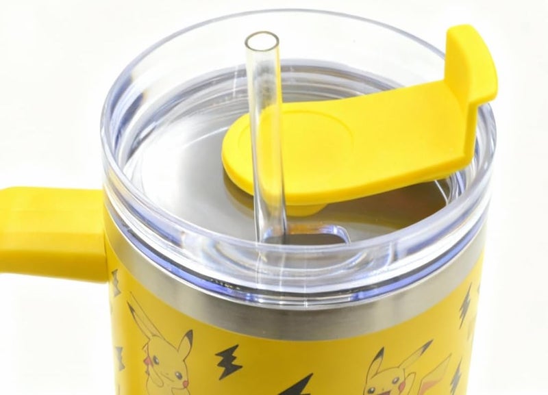 HOX Pokemon Pikachu 40oz / 1200 ML Tumbler with Straw & Lid | Leak & Spill Proof Travel Mug | Stainless Steel Vacuum Insulated Water Bottle with Handle Keeps Cold for 17Hrs or Hot for 5Hrs - Image 2