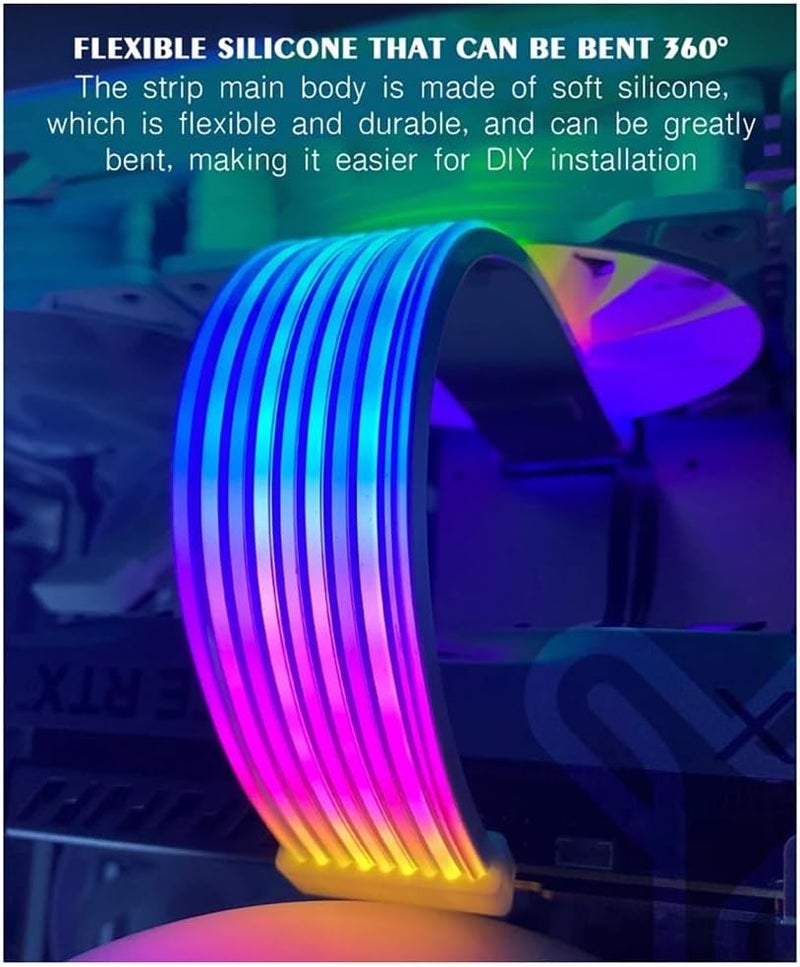 PAMENET RGB LED şerit ARGB Sync kurulu bilgisayar güç kaynağı ATX 24PIN GPU grafik kartı 8Pin kablo kılıfı X8 - Image 3