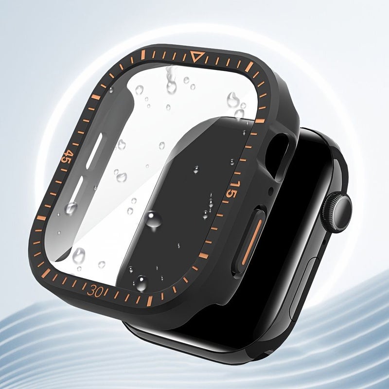 Hard Case With Tempered Glass Screen Protector For 44mm Watch Rose Golden - Image 1