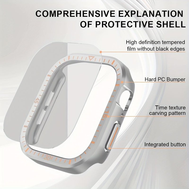 Hard Case With Tempered Glass Screen Protector For 44mm Watch Rose Golden - Image 5