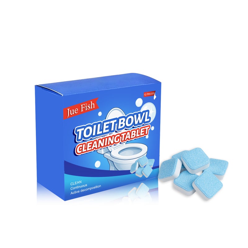 Jue Fish Toilet Cleaning Tablets, Toilet Scale Cleaning, Yellow Stains, Stains And Odors, Fresh, Clean And Convenient Care - Image 1