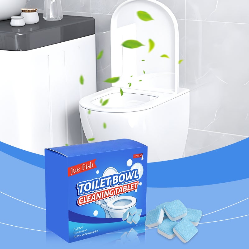 Jue Fish Toilet Cleaning Tablets, Toilet Scale Cleaning, Yellow Stains, Stains And Odors, Fresh, Clean And Convenient Care - Image 2