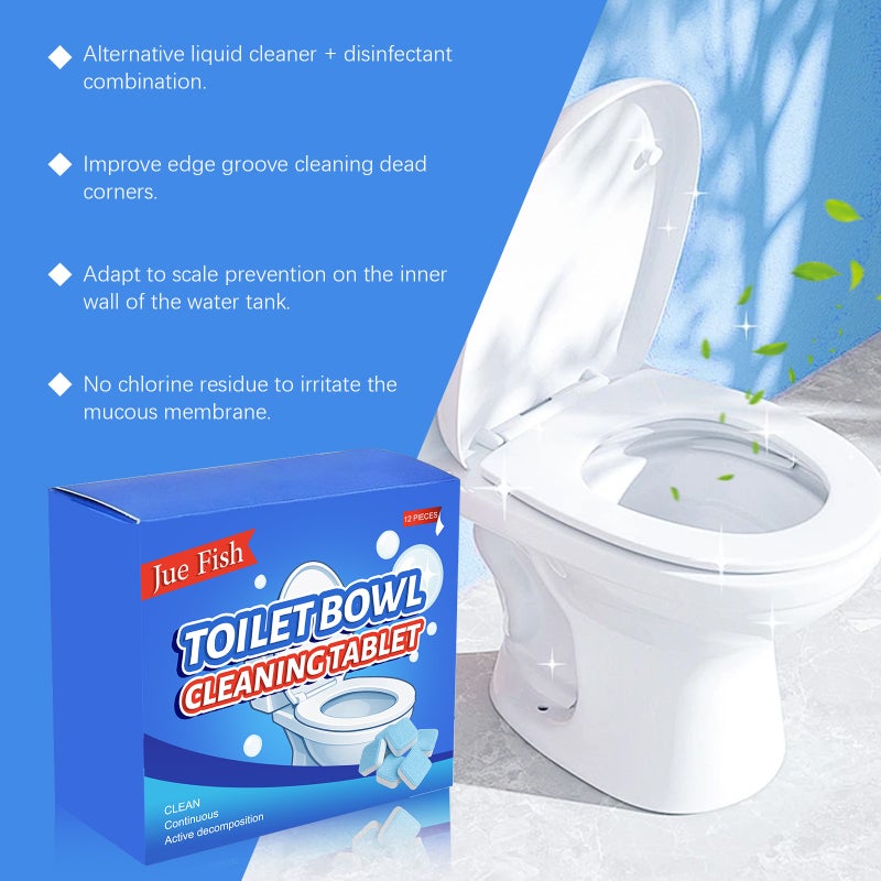 Jue Fish Toilet Cleaning Tablets, Toilet Scale Cleaning, Yellow Stains, Stains And Odors, Fresh, Clean And Convenient Care - Image 5