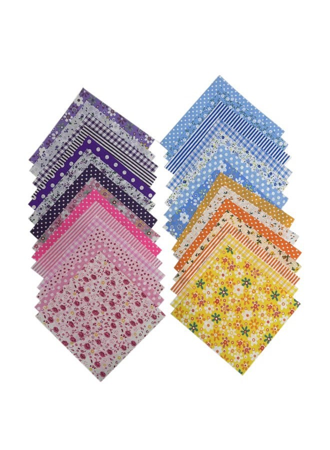 Litboom Quilting Fabric Squares, 42 Pack Cotton Craft Bundle, 5x5 Inch Pre-Cut Multicolor Floral Patterns for DIY Sewing, Patchwork and Crafting Projects - Image 3