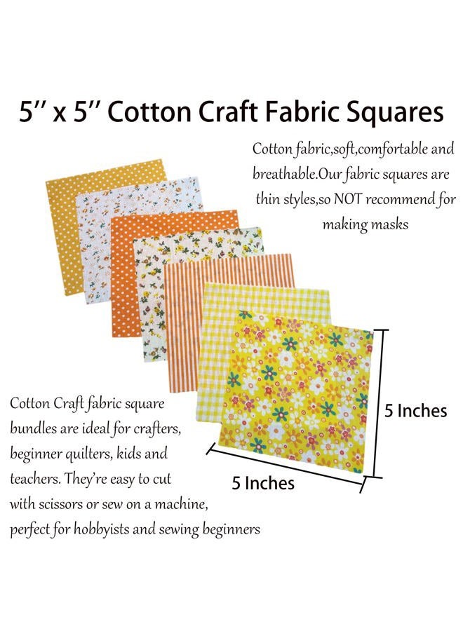 Litboom Quilting Fabric Squares, 42 Pack Cotton Craft Bundle, 5x5 Inch Pre-Cut Multicolor Floral Patterns for DIY Sewing, Patchwork and Crafting Projects - Image 2