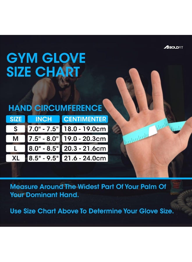 BOLDFIT Gym Gloves for Men Workout Wrist Support Gym Gloves Weightlifting Gym Gloves for Women Breathable Gym Accessories for Men Workout Hand Gloves for Gym, Small, Rubber, Black - Image 3