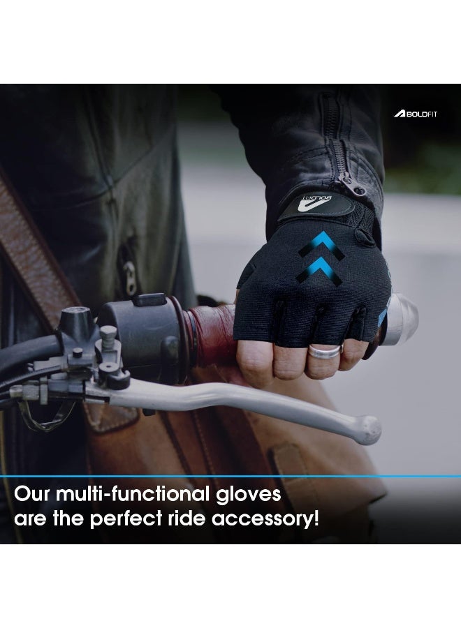 BOLDFIT Gym Gloves for Men Workout Wrist Support Gym Gloves Weightlifting Gym Gloves for Women Breathable Gym Accessories for Men Workout Hand Gloves for Gym, Small, Rubber, Black - Image 5