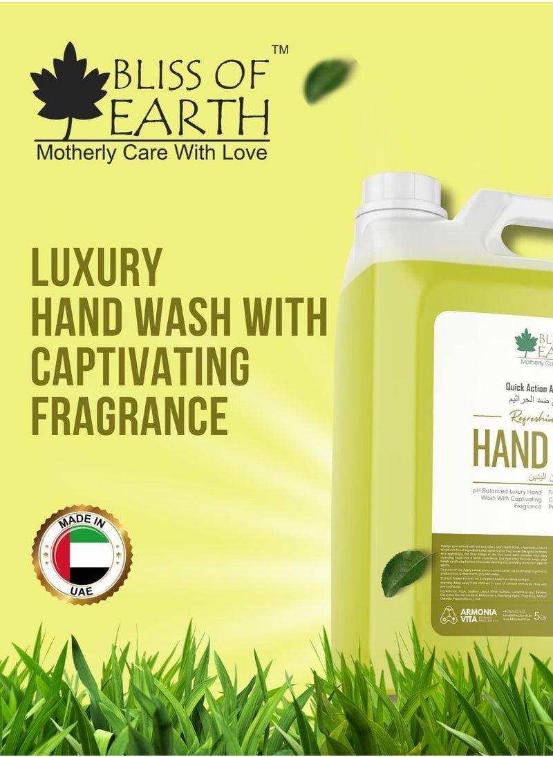 BLISS OF EARTH Hand Wash Refill, Refreshing Luxury Lily & Citrus Combo,10 Litres.  - Image 3