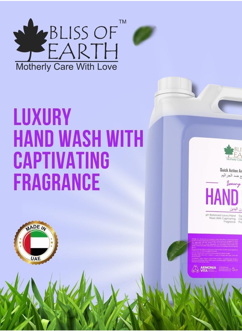 BLISS OF EARTH Hand Wash Refill, Refreshing Luxury Lily & Citrus Combo,10 Litres.  - Image 4