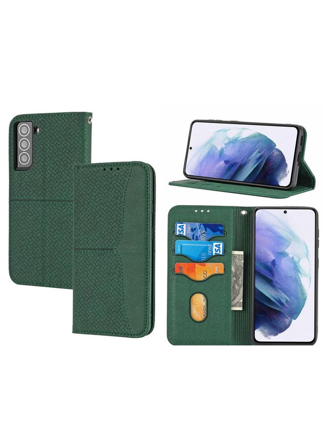 S-TOP Case For Samsung Galaxy S23+ 5G Woven Texture Stitching Magnetic Leather Phone Case - Image 1