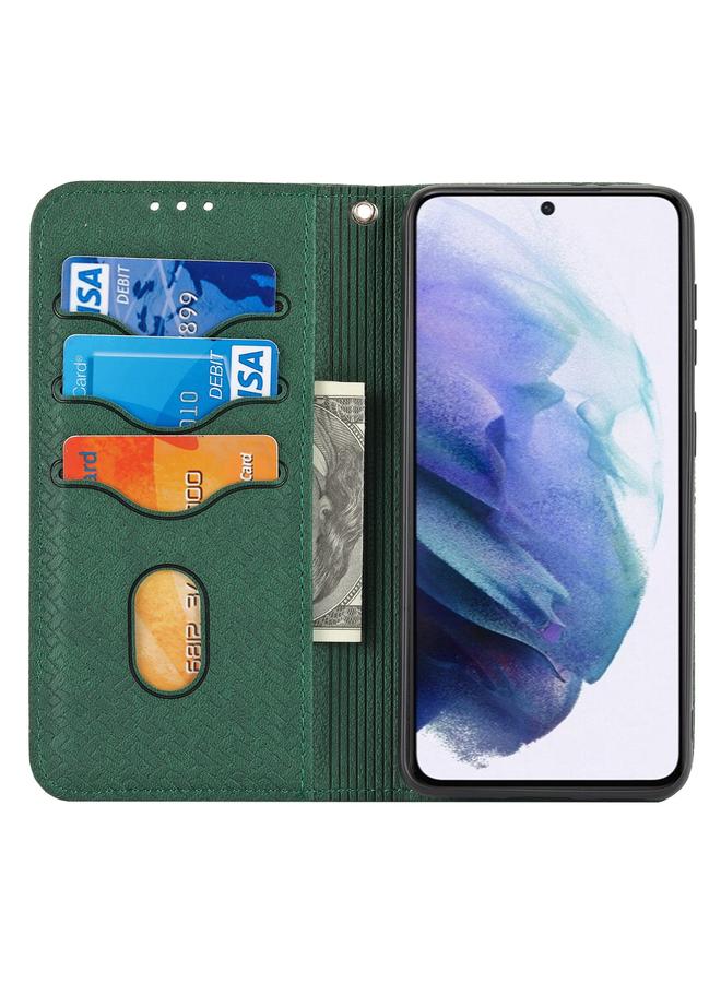 S-TOP Case For Samsung Galaxy S23+ 5G Woven Texture Stitching Magnetic Leather Phone Case - Image 4