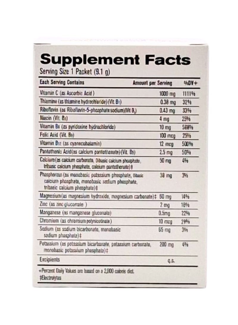 LIMCEE Extra 1000mg Vitamin C, 10 Sachets with Multivitamin & Mineral Dietary Supplement - Orange - Image 4