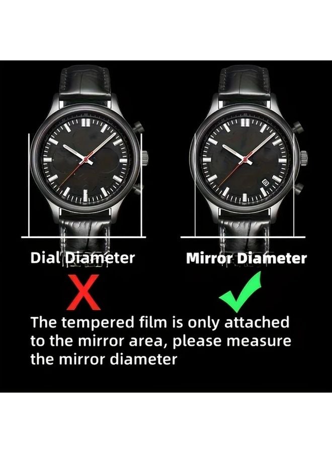 4pcs 34mm Round HD Anti Scratch Tempered Glass Screen Protector For Watches - Image 2