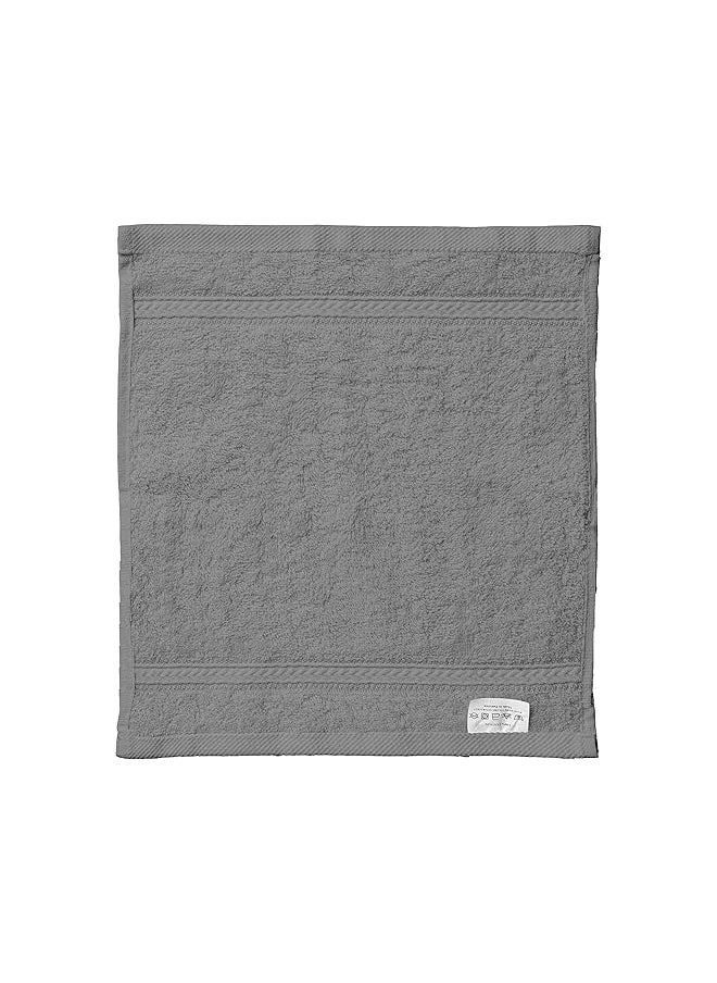 Princess Terry 100 Percent Cotton 480 Gsm Face Towel Super Soft Quick Dry Highly Absorbent Dobby Border Ring Spun Size: 30 X 30Cm Gray - pzsku/ZA7AD02BBB9E1462FBC82Z/45/_/1741447203/380d86dc-fe58-47b4-89f3-be6972609c4a