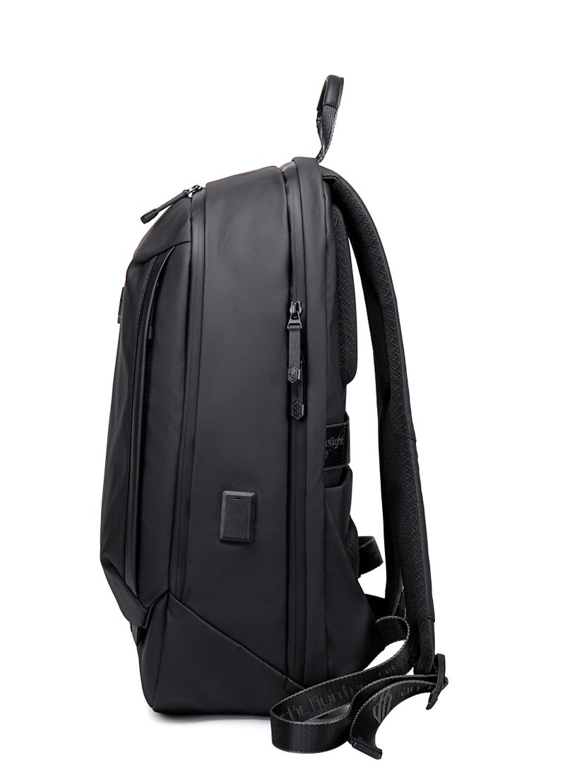 ARCTIC HUNTER Laptop Backpack with Tablet Compartment Stylish Backpack for Men with USB Charging Port Lightweight College Backpack Multiple Pockets Water Resistant Anti theft Laptop Backpack B00443 Black - Image 4