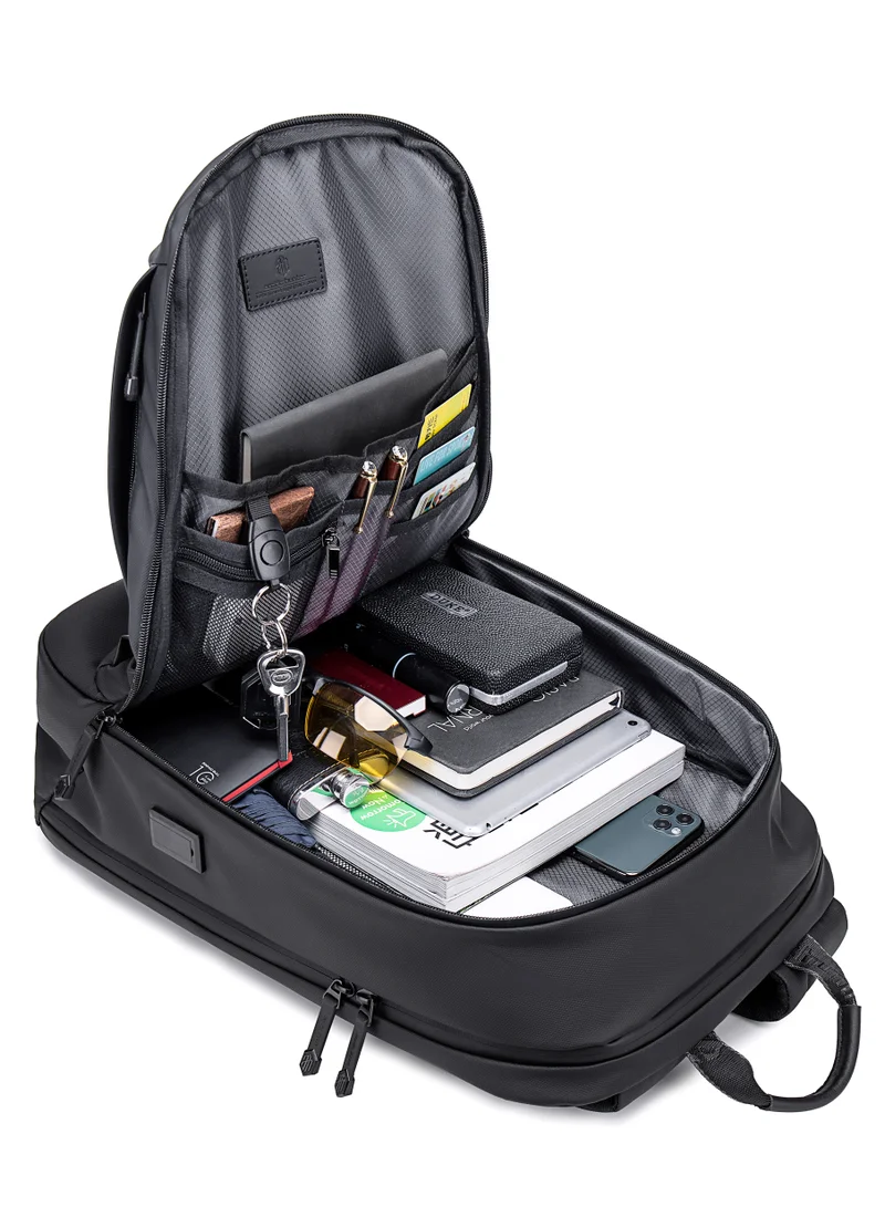 ARCTIC HUNTER Laptop Backpack with Tablet Compartment Stylish Backpack for Men with USB Charging Port Lightweight College Backpack Multiple Pockets Water Resistant Anti theft Laptop Backpack B00443 Black