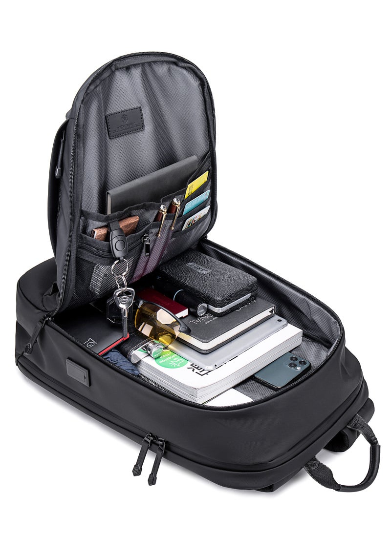 Laptop Backpack with Tablet Compartment Stylish Backpack for Men with USB Charging Port Lightweight College Backpack Multiple Pockets Water Resistant Anti theft Laptop Backpack B00443 Black - pzsku/ZA7AD02CE0F0C5CA59BECZ/45/_/1701248126/a648a6a9-701b-466c-81ea-e9912d83aa7c