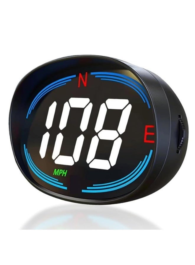 Western Mountains HUD GPS Speedometer Universal Car Headsup Display 3.15inch MPH Speed Meter with Compass Over Speed Alarm for All Vehicle USB Connect Plug and Play - Image 1