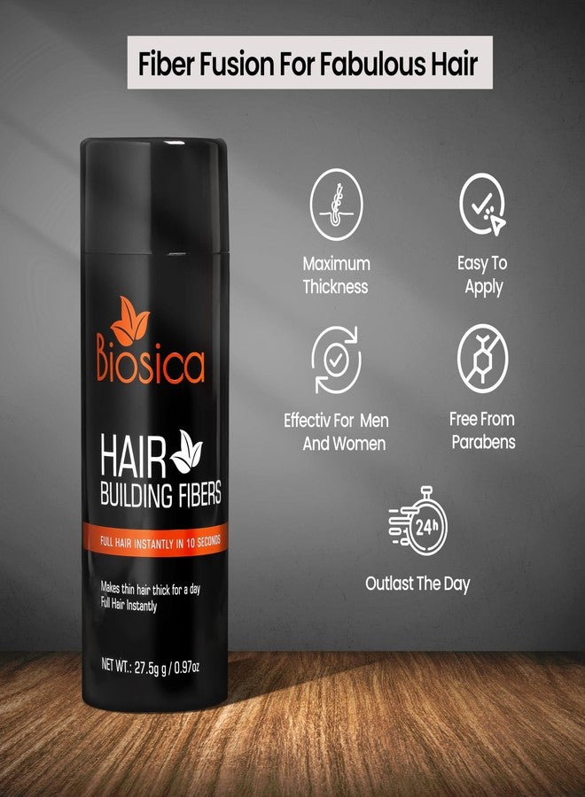 Biosica Hair Building Fibers 27.5Gm - For Thin & Fine, Hair Thickening Fibers For Men & Women, Like Caboki,Toppik etc. (Black) - Image 5