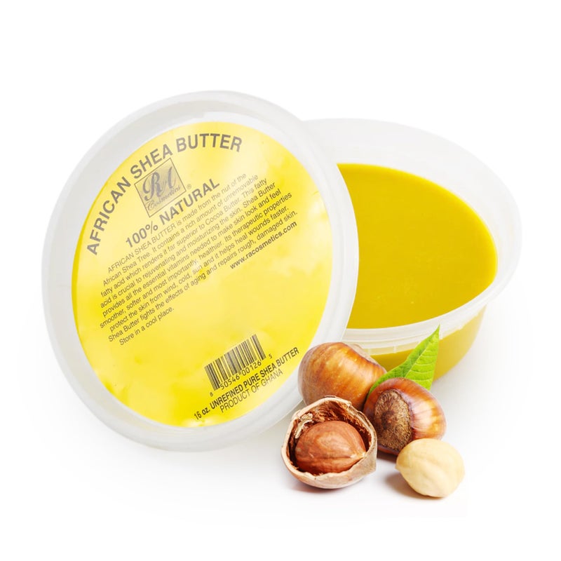 RA COSMETICS RA Cosmetic's 100% Natural Unrefined Yellow Shea Butter â€“ Pure African Luxury for Skin & Hair - Sourced from Ghana - 16oz Jar - Image 1
