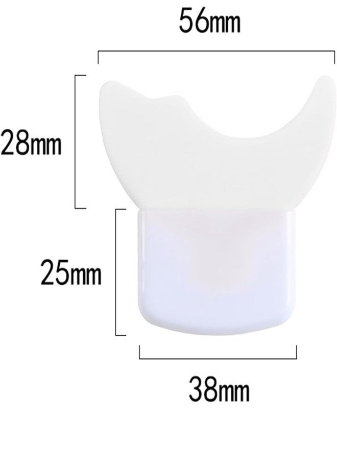 Gugzy 3 in 1 Multifunctional Eyelash Makeup Auxiliary Guard Tool, Applicator Guide Artifact Mascara Eyeliner Eye Shadow Painting Silicone Upper and Lower Bezel Tool (Short Handle Pack of 1, White) - Image 3