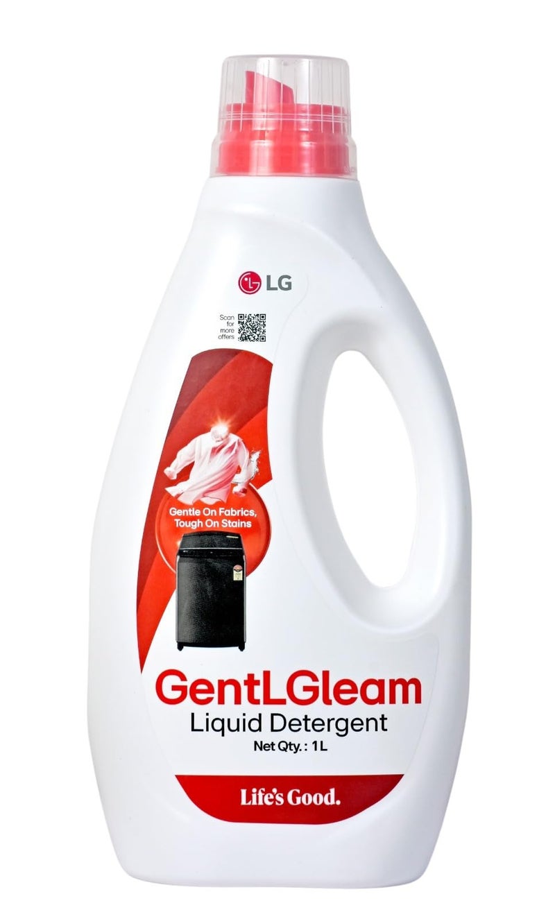 LG GentLGleam Liquid Detergent For Top Load Washing Machines Gentle On Fabrics, Tough On Stains (Part Code CLS31460004) - Image 2