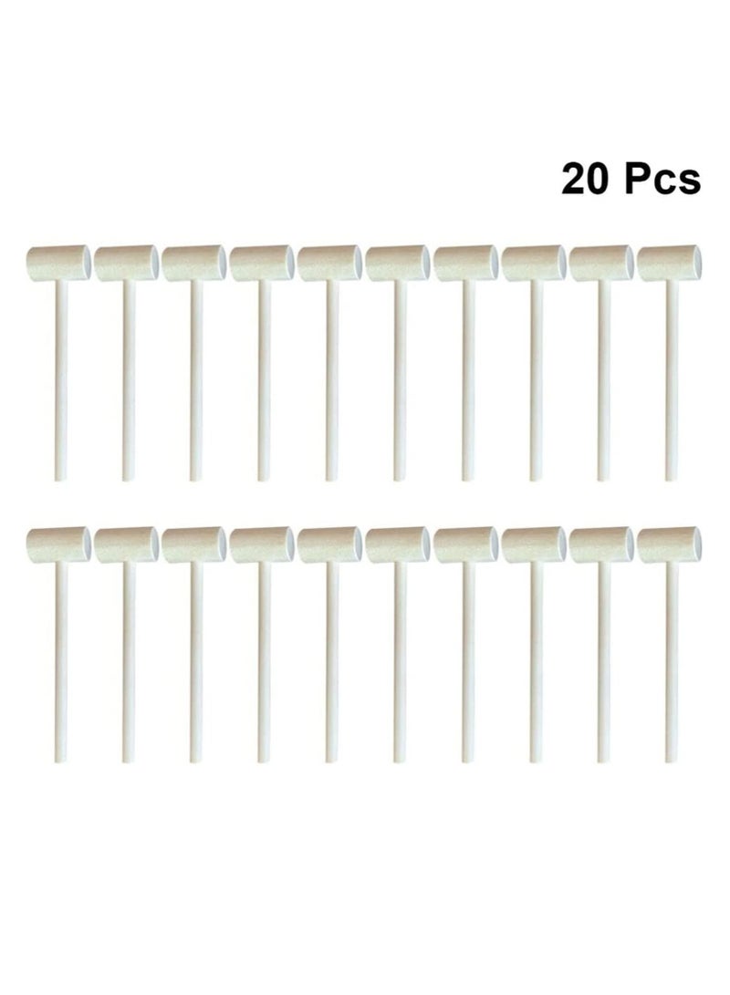 Y&D Mini Wooden Hammers, Kids Playing Learning Hammer Tools, Tiny Food Cracker Miniature House Mallet Multi-Purpose Hammer, Educational Toy for Kids, 20Pcs(Round)  - Image 1