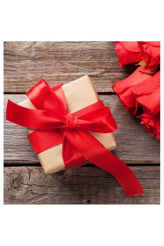 2 Pcs Red Satin Ribbon, 1.97Inches x 25 Yards Fabric Satin Ribbon for Gift Wrapping, Crafts, Hair Bows Making, Wreath, Wedding Party Decoration - Image 3