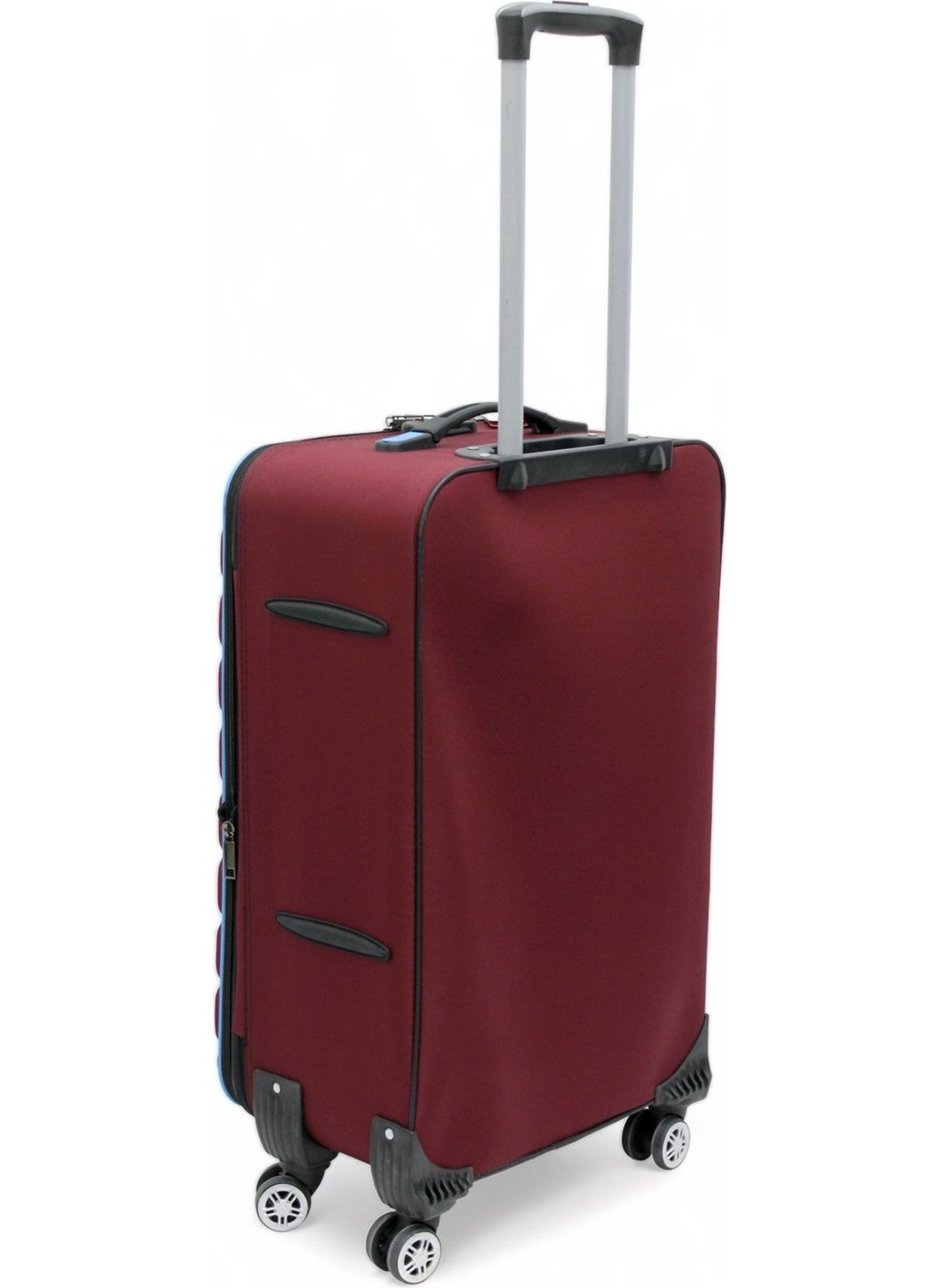 Es Polo Trip - Claret Red Cabin (Small), Medium and Large Size 3-Piece Special Embossed Fabric Suitcase Set - Image 1