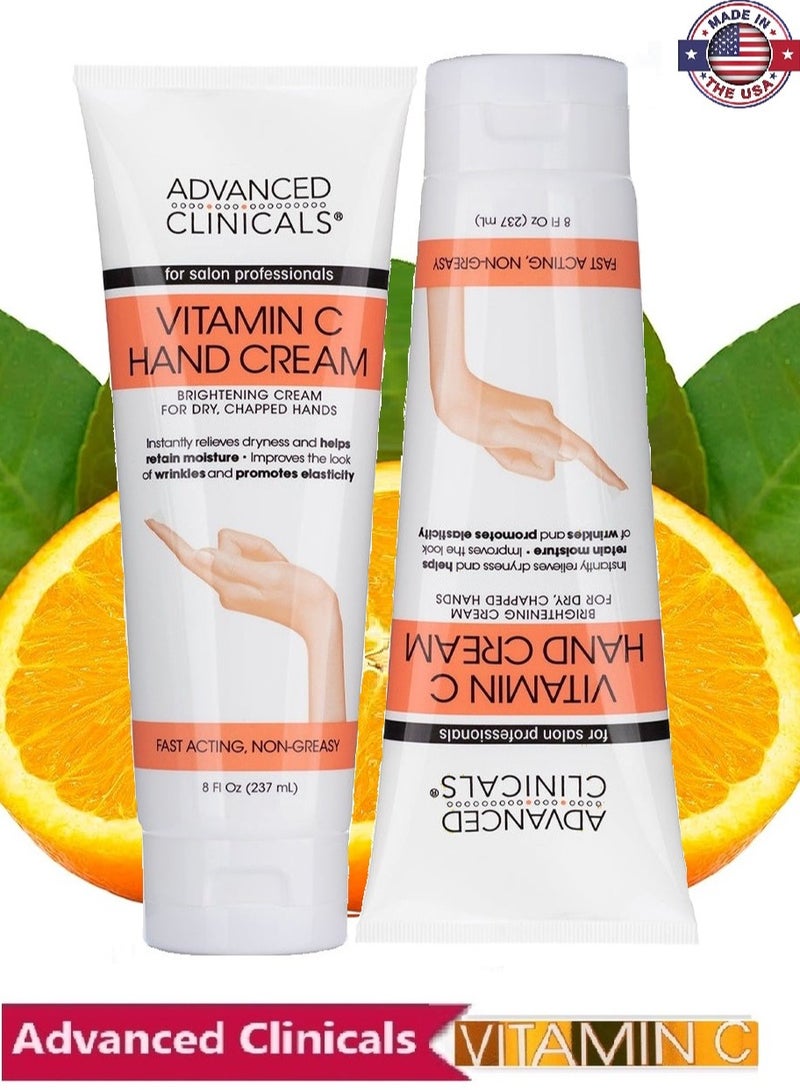 Advanced Clinicals Advanced Clinicals Vitamin C Skin Care Value, Anti Aging Set Skin 3 Products Vitamin C Hand Cream 237 ml, Vitamin C Face and Body Cream Moisturizing Skin Care 454g and Vitamin C Serum for Face 52 ml - Image 4