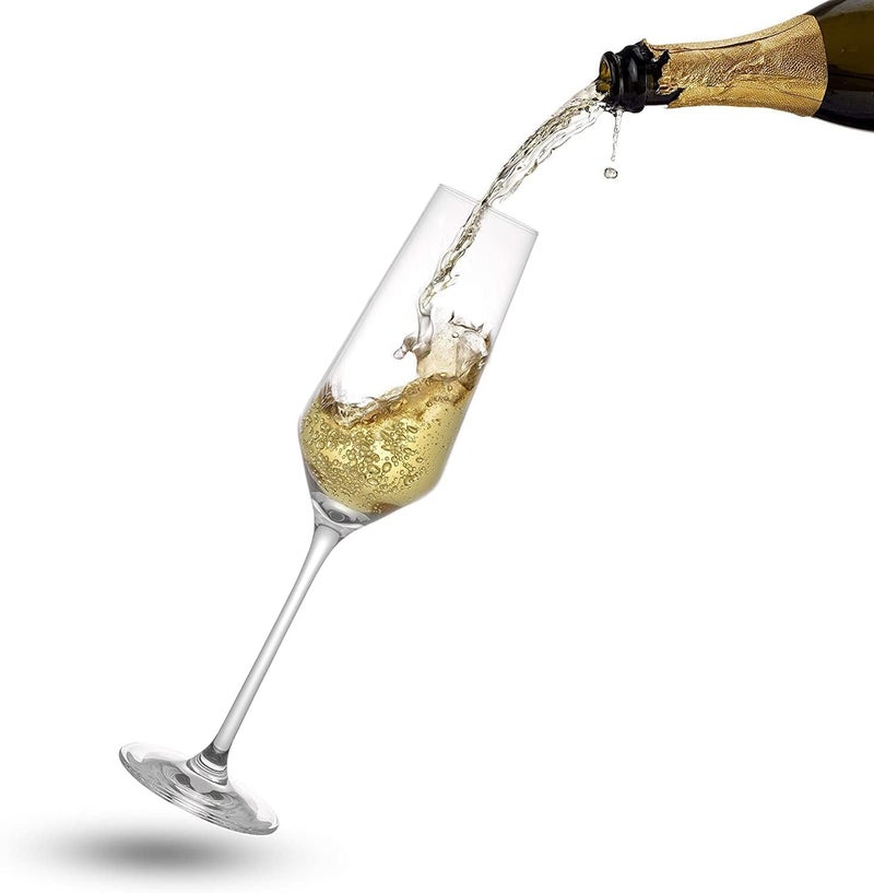 AUREUS Wine Glasses Champagne Brandy Big Stem Wine Glass 250 ML White Wine Red Wine Glasses for Party Restaurants Set of Champagne Glass 6 - Image 5