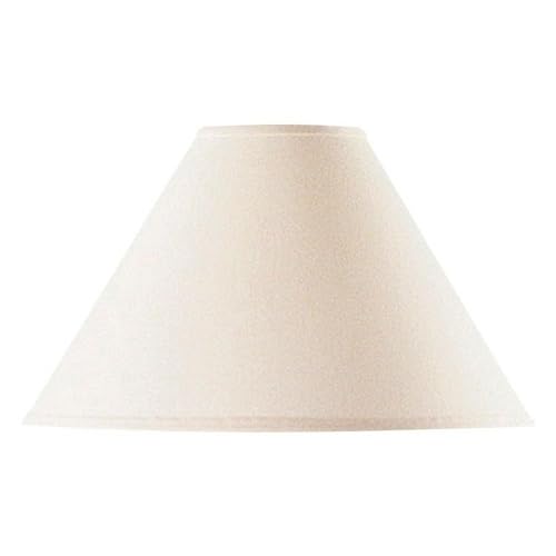 Cal Lighting SH-8108/17-OW Vertical Basic Coolie Linen Hardback Lamp Shade, Off White - Image 1
