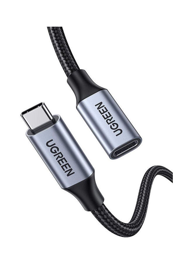 يو جرين كابل تمديد مجدول من USB-C ذكر إلى USB-C أنثى Gen2 Alu بطول 1 متر