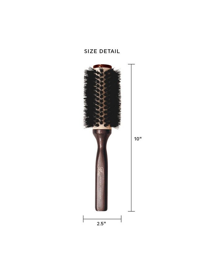 Cricket Fini Small Round Hair Brush Boar Nylon Bristle For Blow Drying Curling Styling Professional Stylist Brushes Ceramic Coated Barrel  - Image 2