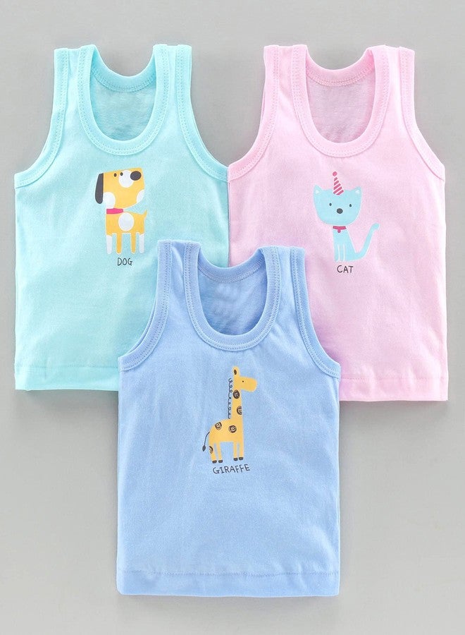 ANGAAKAR CLOTHINGS Printed Baby Vest for Kids Cotton Sleeveless Toddler Sando Baniyan Baby Innerwear Cloth for Boys & Girls, Pack of 6 - Image 3